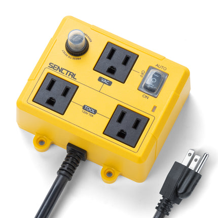 SENCTRL Automatic Vacuum Switch for Power Tools to Turn Vac On and Off Auto, Safety Overload Circuit Breaker, Auto Switch for Woodworking Table Saw, Delay Shut Off Shop Vac, Dust Collector