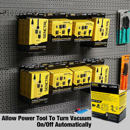 SENCTRL Automatic Vacuum Switch for Power Tools to Turn Vac On and Off Auto, Safety Overload Circuit Breaker, Auto Switch for Woodworking Table Saw, Delay Shut Off Shop Vac, Dust Collector