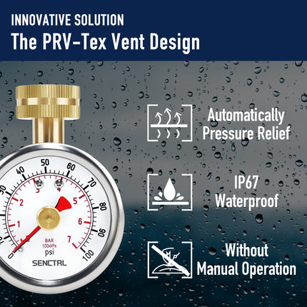 0-100 Psi Water Pressure Gauge with Lazy Hand, 3/4" GHT, 2.5" Dial, Lead Free